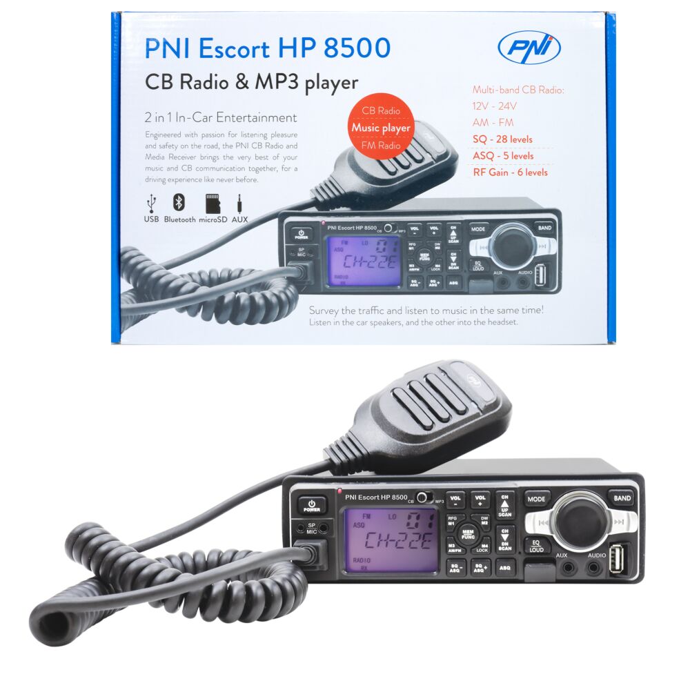 comer Molesto especificación Emisora de radio CB y reproductor MP3 PNI Escort HP 8500 ASQ incluye  auriculares con micrófono