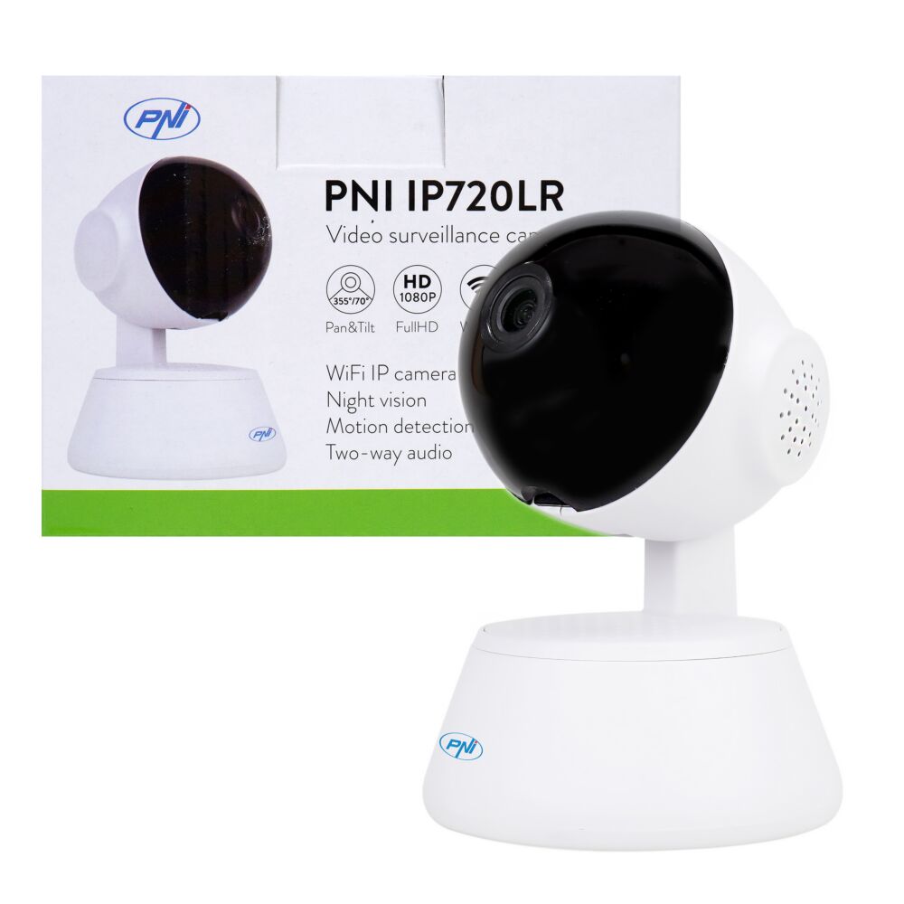 Cámara de videovigilancia PNI IP720LR 1080P MP con IP P2P PTZ inalámbrica, ranura para tarjeta microSD