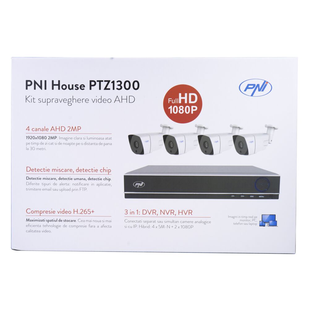 PNI Kit Videovigilancia House IPMax POE 3 Blanco