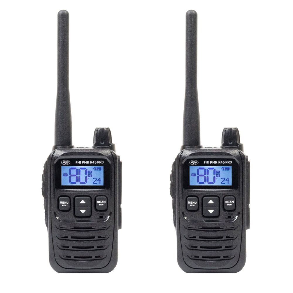 Kit 2 Talkies-walkies PNI PMR R10 PRO – 446 MHz, 0,5W, 16 Canaux, Neuf