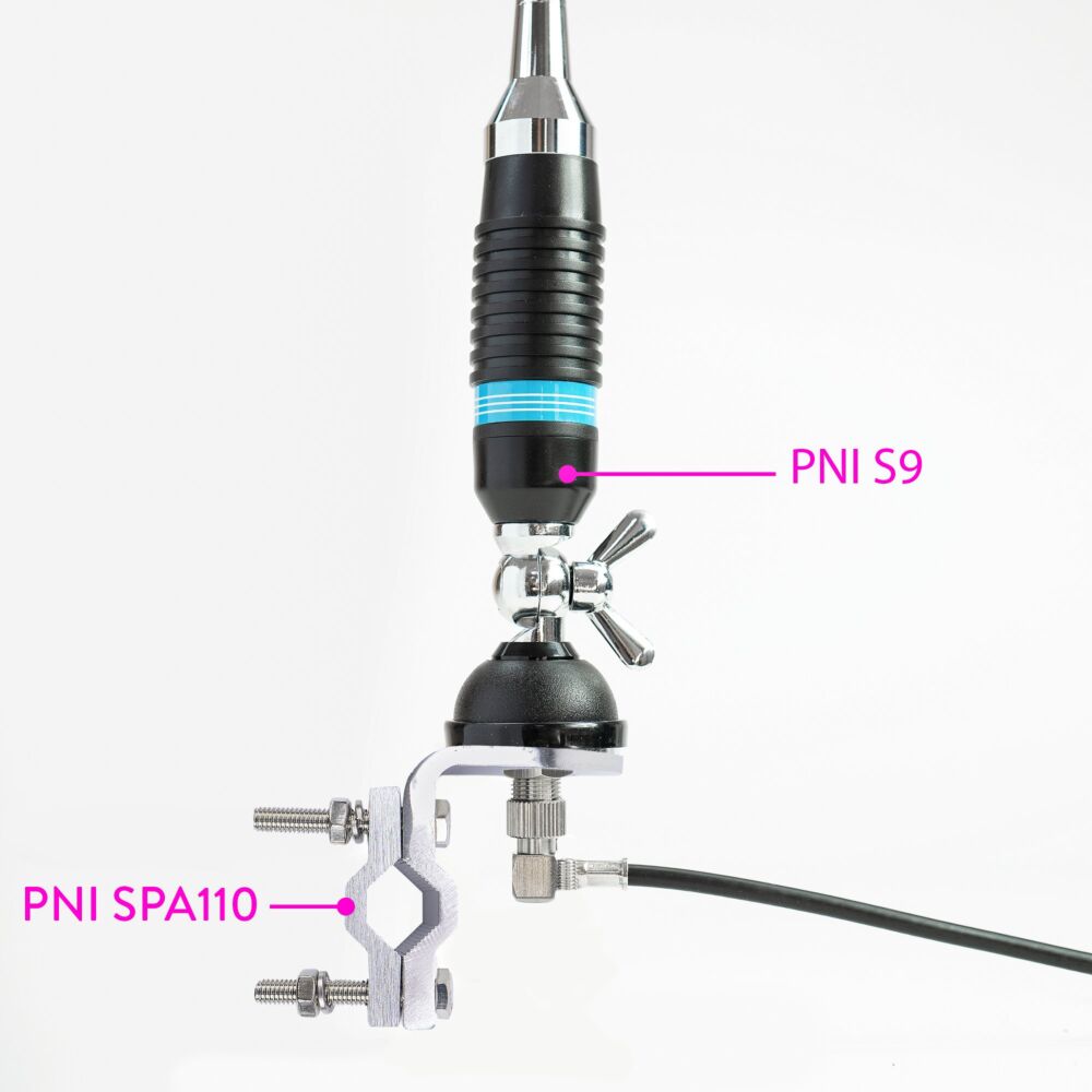 Antena CB PNI S9 con longitud de mariposa de 120 cm con cable de 4