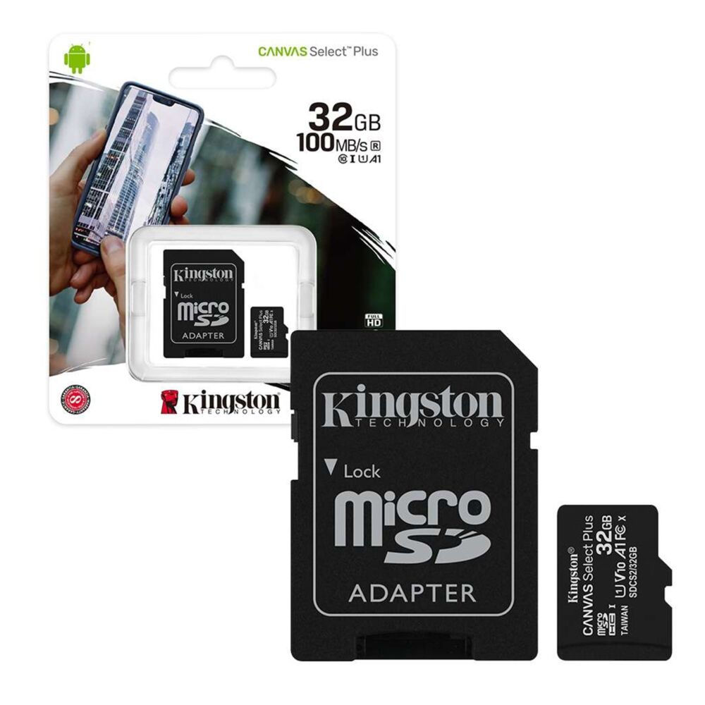 MEMORIA MICRO SD 32GB KINGSTON CANVAS SELECT PLUS (PN:SDCS2/32GB)