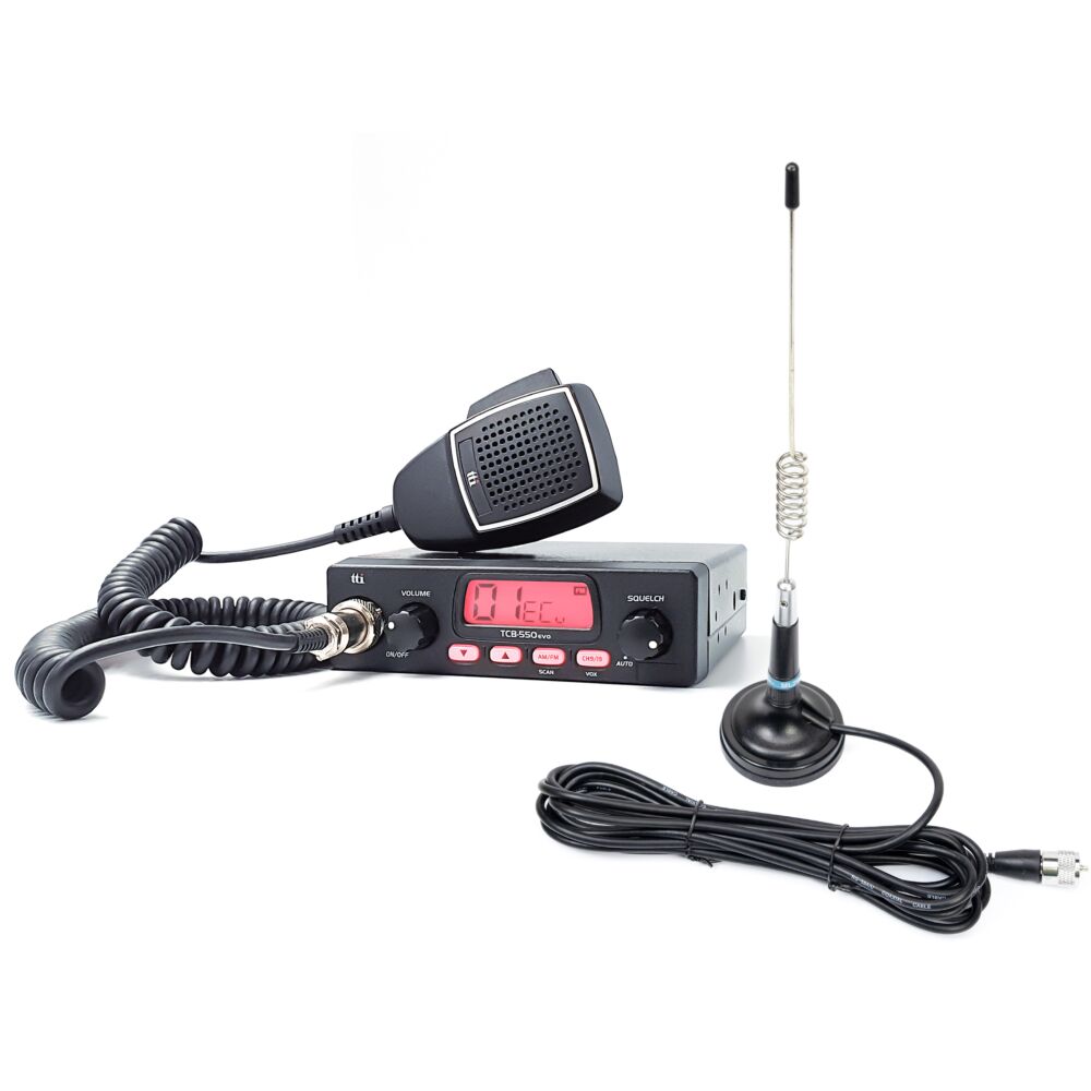 Kit de emisora de Radio CB TTi TCB-550 EVO + Antena CB PNI ML29, Longitud  34 cm : : Electrónica
