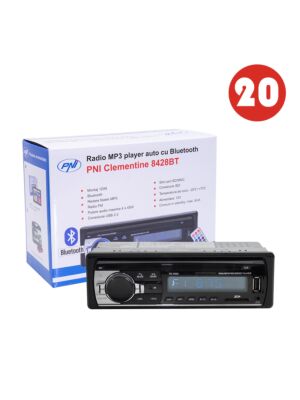 Radio reproductor de MP3 para coche con bajos y 20 unidades PNI