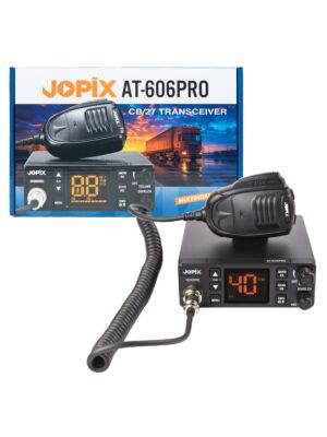 Radio Statie CB JOPIX AT-606PRO ASQ, AM/FM, 4W, 12V-24V, PA, VOX, Silenciador de ruido