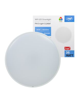 Lámpara de techo LED Wi-Fi PNI D-Light CL2436T, Tuya, RGB