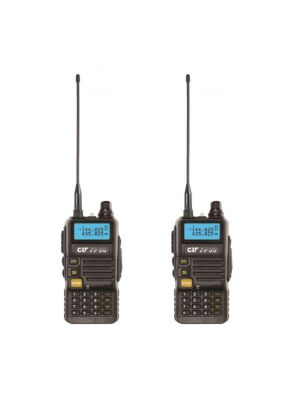 Paquete de 2 estaciones de radio portátiles VHF/UHF CRT FP00