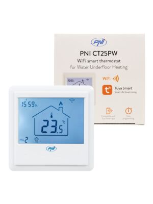 Termostato inteligente incorporado PNI CT25PW WiFi, control de Internet, calefacción por suelo radiante de agua, actuadores, árbol.