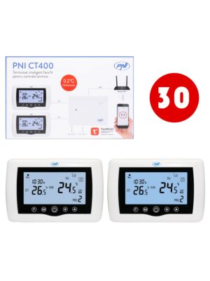 Bax con 30 termostatos inteligentes inalámbricos PNI CT400