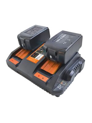 Kit cargador de baterías dual PNI DCH250, incluye 2 baterías de 18V 5Ah