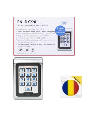 Paquete de teclado de control de acceso PNI DK220, independiente con almohadilla adhesiva incluida.