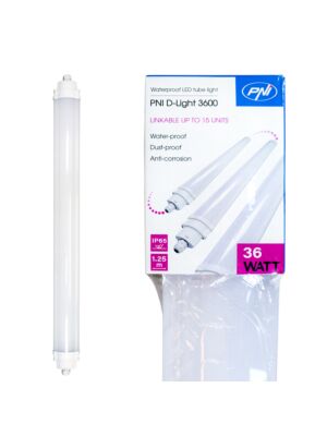 Luminaria LED lineal PNI D-Light 3600, 36W, 6500k, IP65 protegida contra el agua, el polvo y la corrosión, para