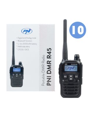 Caja con 10 estaciones de radio portátiles PNI DMR