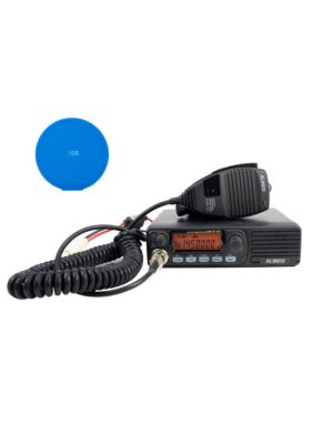 Kit de estación de radio VHF PNI Alinco DR-B185HE 144-145.955 MHz, 500 canales, DMTF, escaneo, 12 V + almohadilla adhesiva azul de regalo