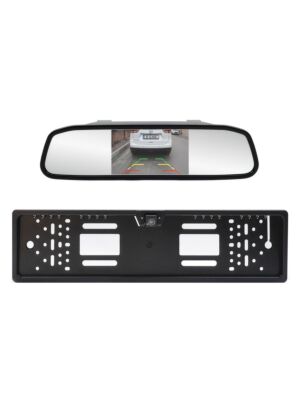 Sistema de aparcamiento inalámbrico PNI Escort P25 con pantalla de 4,3 pulgadas en el retrovisor y cámara en el portamatrícula