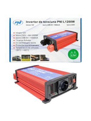 Voltaje del inversor PNI L1200W fuente de alimentación 12V 230V de salida