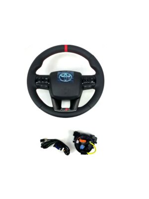 Volante de cuero con airbag, calefacción y radios para Toyota Hilux GR