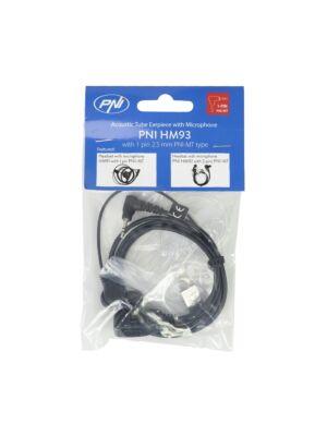 Auriculares con micrófono y tubo acústico.