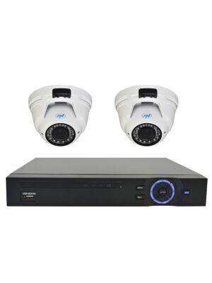 Kit de videovigilancia PNI House - cámaras NVR 16CH 1080P y 2 PNI IP2DOME 1080P varifocal PNI