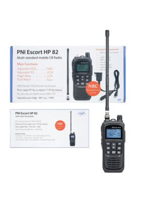 Estación de radio CB portátil PNI Escort HP 82 sin cargador, multiestándar, 4W, 12V, AM-FM, NRC, Dual Watch, Roger Beep,