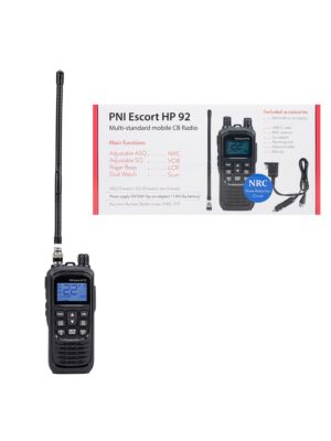 Estación de radio CB portátil PNI Escort HP 92 sin cargador, multiestándar, 4W, AM-FM, NRC, Dual Watch, Roger Beep, ASQ