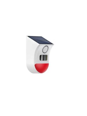 Sirena inalámbrica exterior PNI SafeHouse HS013TS con carga solar y control por internet con la app Tuya Smart.
