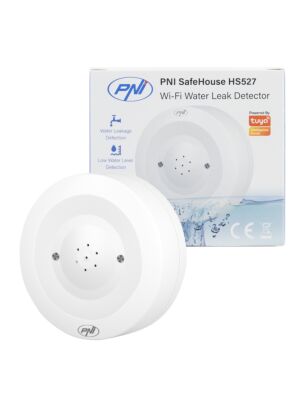 PNI SafeHouse HS527 PNI SafeHouse HS527 detector de sensor de inundación con Wi-Fi, con 80dB de alarma audible, altavoz incorporado, para las inundaciones y...
