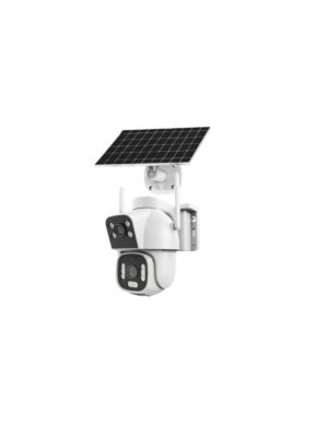 PNI IP452 AOV 2MP y 4G Cámara de videovigilancia de doble lente con panel solar
