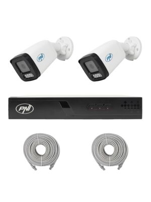 Paquete de videovigilancia con 2 cámaras y cables de 20 metros incluidos