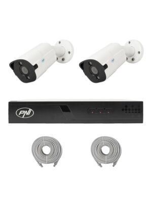 Paquete de videovigilancia con 2 cámaras y cables de 20 metros incluidos