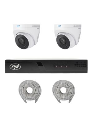 Paquete de videovigilancia con 2 cámaras y cables de 20 metros incluidos