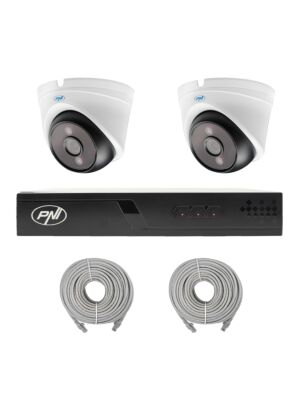 Paquete de videovigilancia con 2 cámaras y cables de 20 metros incluidos