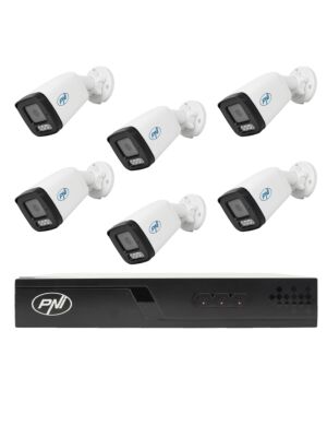 Paquete de videovigilancia con 6 cámaras y cables de 20 metros incluidos