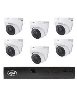Paquete de videovigilancia con 6 cámaras y cables de 20 metros incluidos