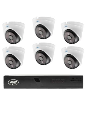 Paquete de videovigilancia con 6 cámaras y cables de 20 metros incluidos