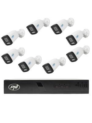 Paquete de videovigilancia con 8 cámaras y cables de 20 metros incluidos