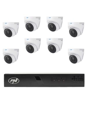 Paquete de videovigilancia con 8 cámaras y cables de 20 metros incluidos