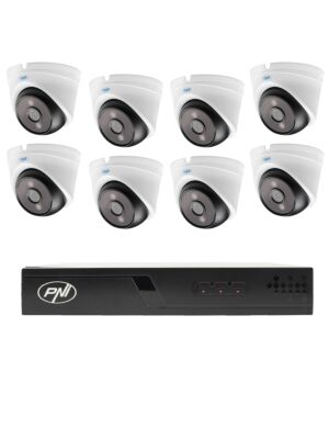 Paquete de videovigilancia con 8 cámaras y cables de 20 metros incluidos