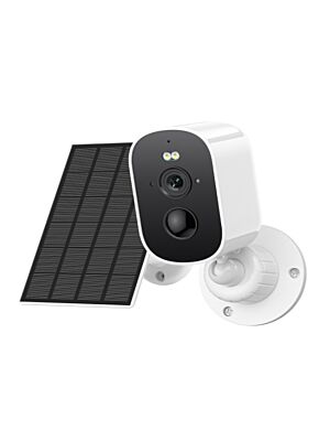 Cámara de videovigilancia PNI IP775S 5MP panel solar batería incorporada ranura para tarjeta micro SD integrada visión nocturna audi