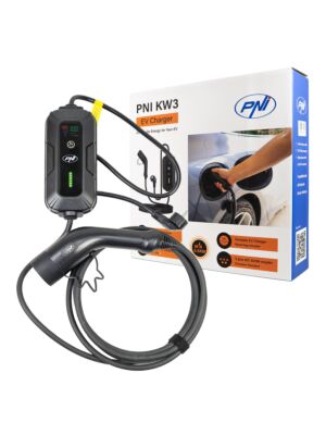Cargador portátil PNI KW3, 16A, 3.5KW, para coches eléctricos, 230V, monofásico, cable tipo 2 y conector IEC62 de 5 pines
