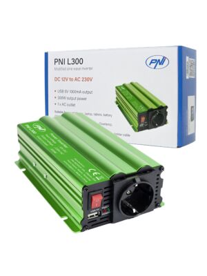 Inversor de tensión PNI L300 alimentación 12V salida 230V 300W