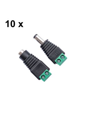 Juego de 10 conectores hembra/macho PNI M02 para sistemas de vigilancia