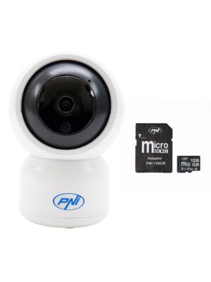 Cámara de videovigilancia y tarjeta de memoria incluidas.