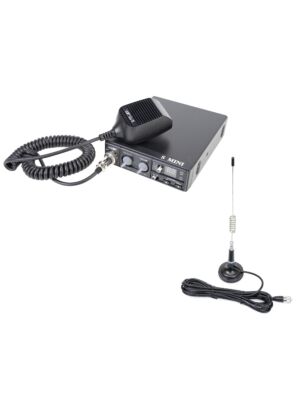 Paquete Estación de Radio CB CRT S Mini Doble Voltaje 12/24V 4W + Antena CB PNI ML29