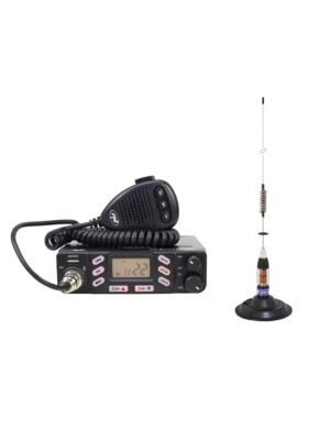Paquete de estación de radio CB PNI Escort HP 6800 ASQ, 12/24 V con antena CB PNI ML70 con imán