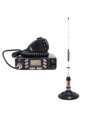 Paquete de estación de radio CB PNI Escort HP 6800 ASQ, 12/24 V con antena CB PNI ML70 con imán