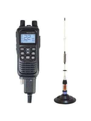 Kit de estación de radio CB portátil PNI Escort HP 92 multiestándar 4W, 12-24V AM-FM con antena CB PNI ML70 con imán