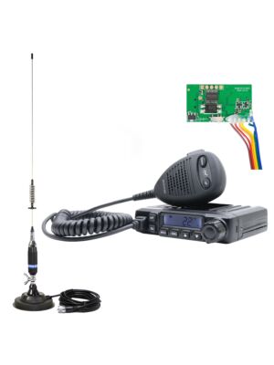 Paquete de estación de radio CB PNI Escort HP 6550 con PNI ECH01 instalado + antena CB PNI S75 con imán