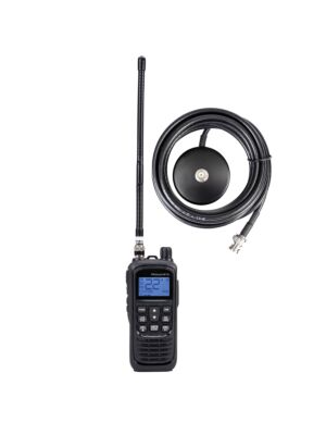 PNI Escort HP 92 Kit de estación de radio portátil portátil CB 4W, 12-24V AM-FM con base magnética BNC