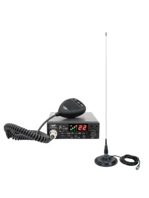 Kit de estación de radio CB PNI Escort HP 8001L ASQ + antena CB PNI ML145 con imán 145/PL